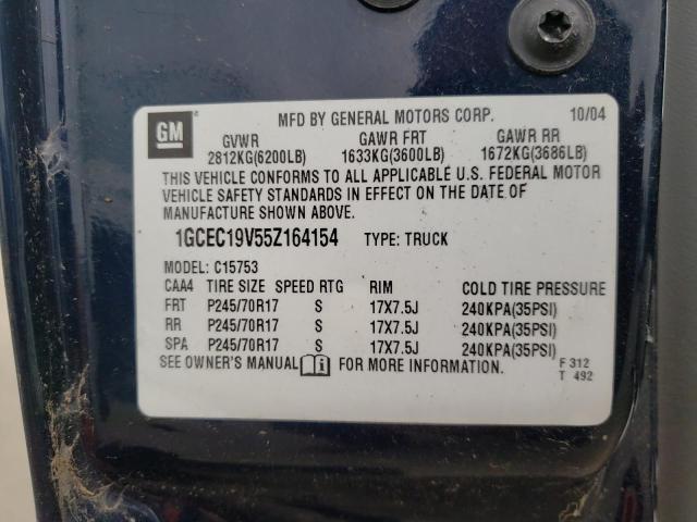 Photo 10 from auction – 2005 CHEVROLET SILVERADO with VIN 1GCEC19V55Z164154