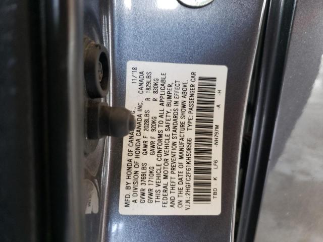 Photo 10 from auction – 2019 HONDA CIVIC LX with VIN 2HGFC2F61KH508566