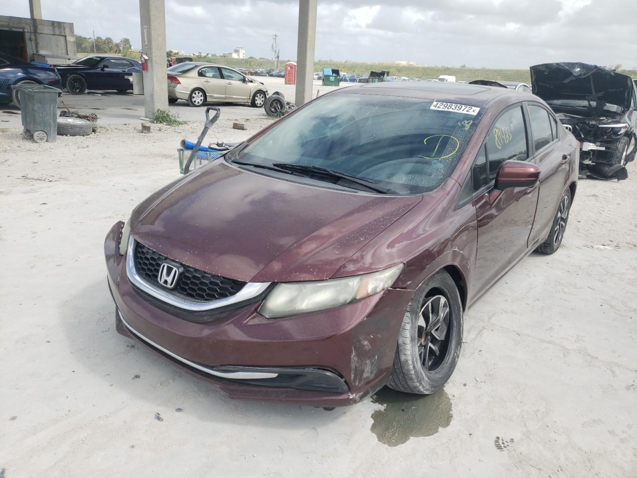 Foto 2 de la subasta – 2014 HONDA CIVIC EX con VIN 19XFB2F83EE037068