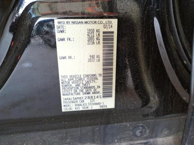 Photo 10 from auction – 2014 NISSAN ALTIMA 2.5 with VIN 1N4AL3APXEC288145