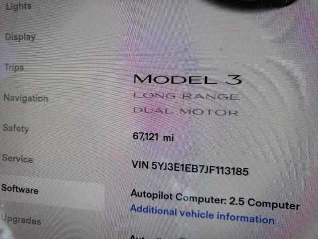 Photo 8 from auction – 2018 TESLA MODEL 3 with VIN 5YJ3E1EB7JF113185