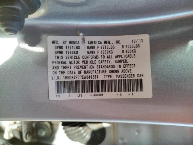 Photo 10 from auction – 2014 HONDA ACCORD EX with VIN 1HGCR2F77EA049864