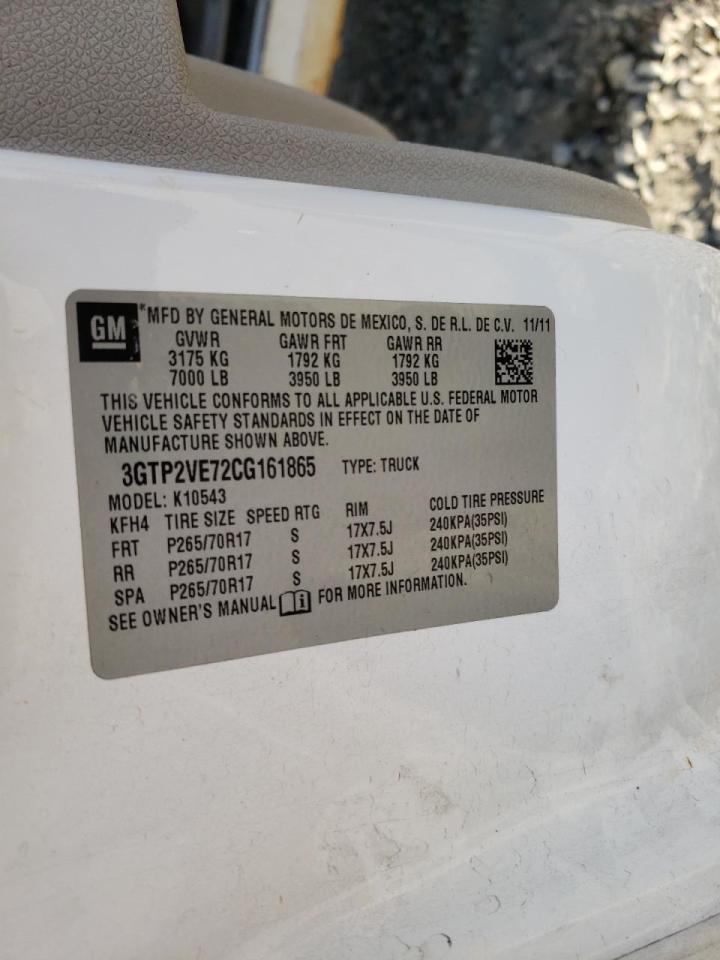 Photo 10 from auction – 2012 GMC SIERRA K15 with VIN 3GTP2VE72CG161865