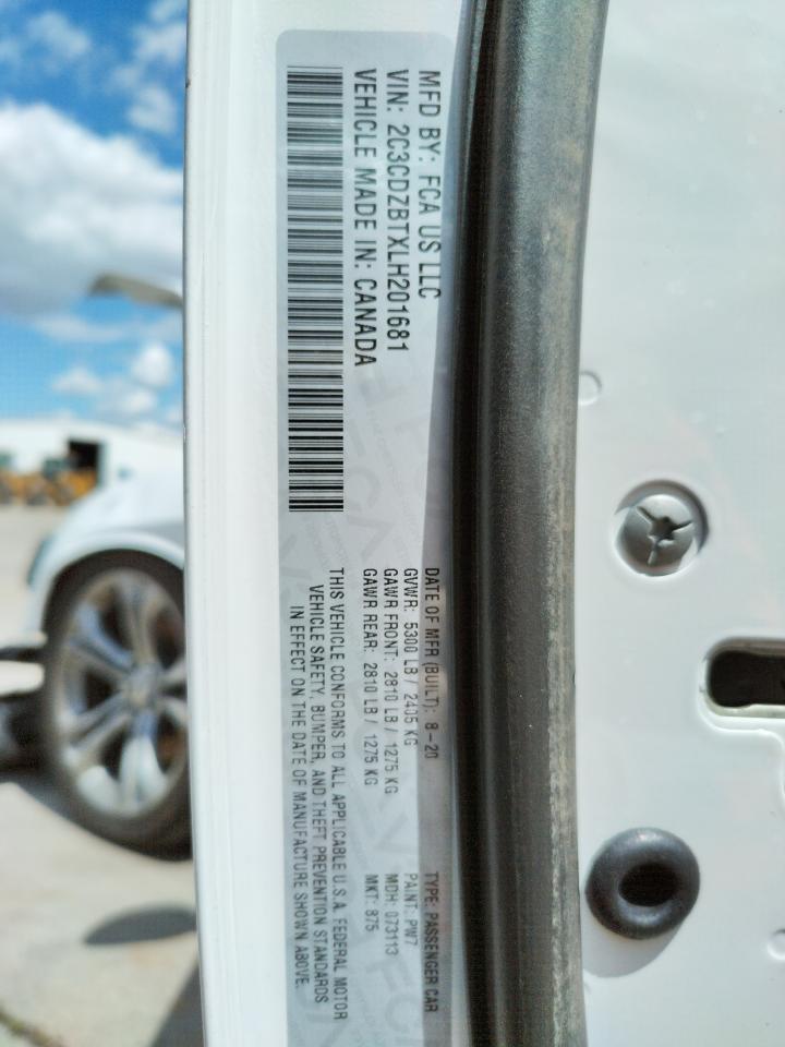 Photo 10 from auction – 2020 DODGE CHALLENGER with VIN 2C3CDZBTXLH201681
