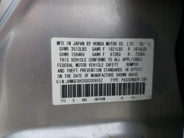 Photo 10 from auction – 2013 HONDA FIT with VIN JHMGE8H35DC009552
