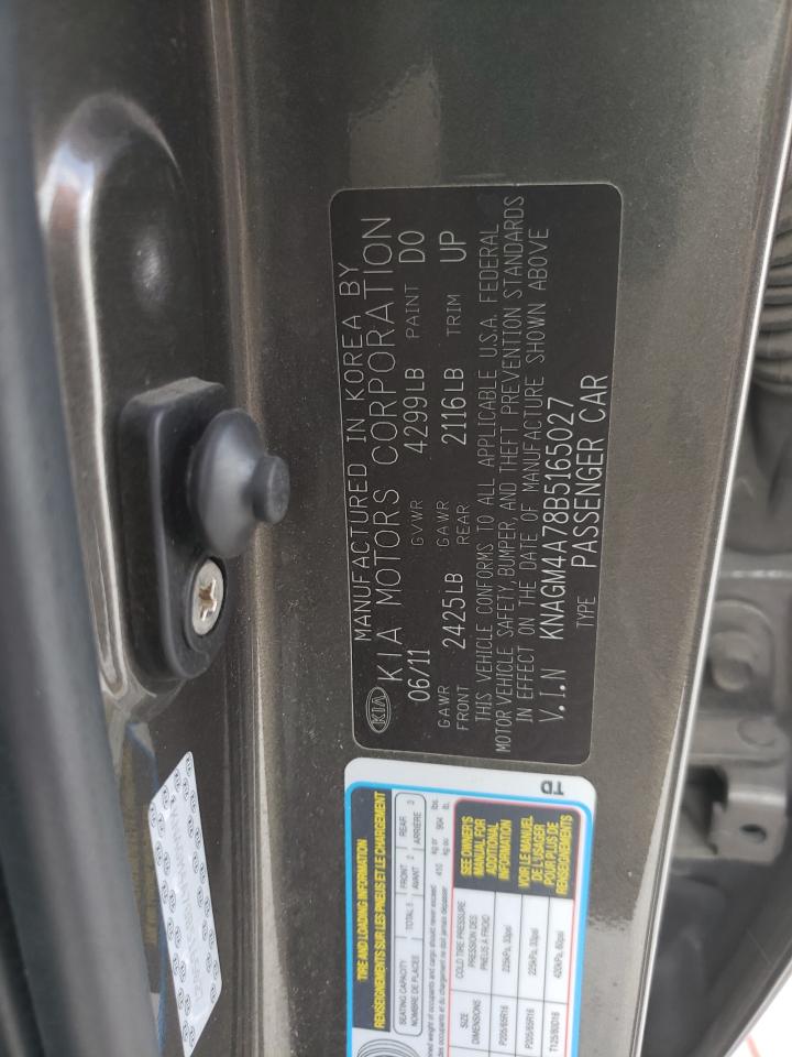 Photo 10 from auction – 2011 KIA OPTIMA LX with VIN KNAGM4A78B5165027
