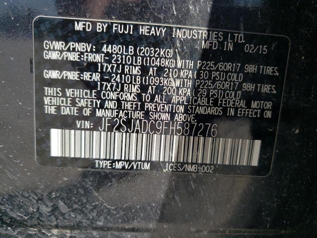Photo 10 from auction – 2015 SUBARU FORESTER 2 with VIN JF2SJADC9FH587276