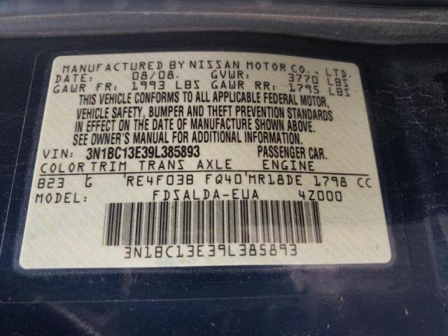 Photo 10 from auction – 2009 NISSAN VERSA S with VIN 3N1BC13E39L385893