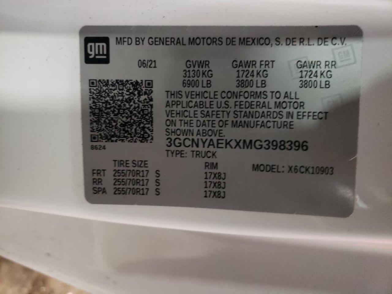 Photo 10 from auction – 2021 CHEVROLET SILVERADO with VIN 3GCNYAEKXMG398396