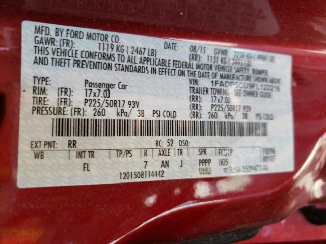 Photo 10 from auction – 2015 FORD C-MAX PREM with VIN 1FADP5CU9FL122216