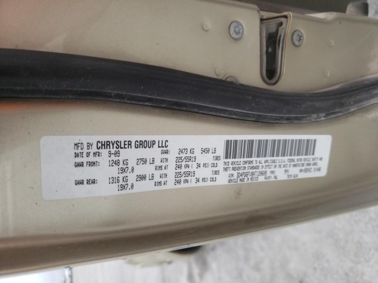 Photo 10 from auction – 2010 DODGE JOURNEY R/ with VIN 3D4PG6FV8AT120605
