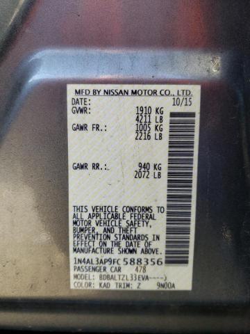 Photo 10 from auction – 2015 NISSAN ALTIMA 2.5 with VIN 1N4AL3AP9FC588356
