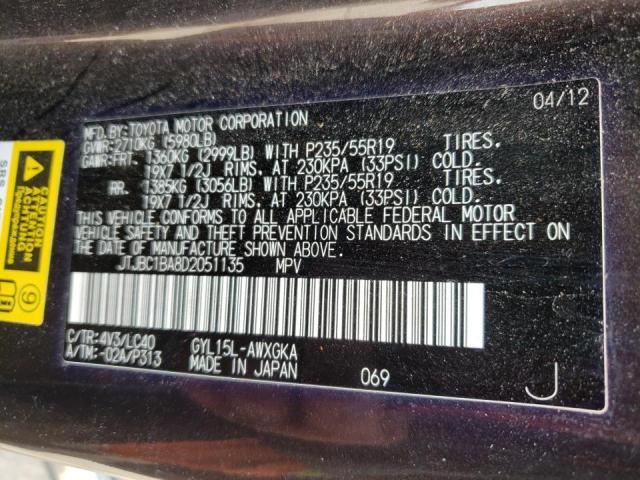 Photo 10 from auction – 2013 LEXUS RX 450 with VIN JTJBC1BA8D2051135