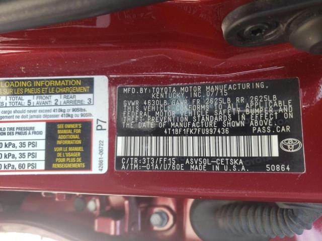 Photo 10 from auction – 2015 TOYOTA COROLLA L with VIN 4T1BF1FK7FU997436