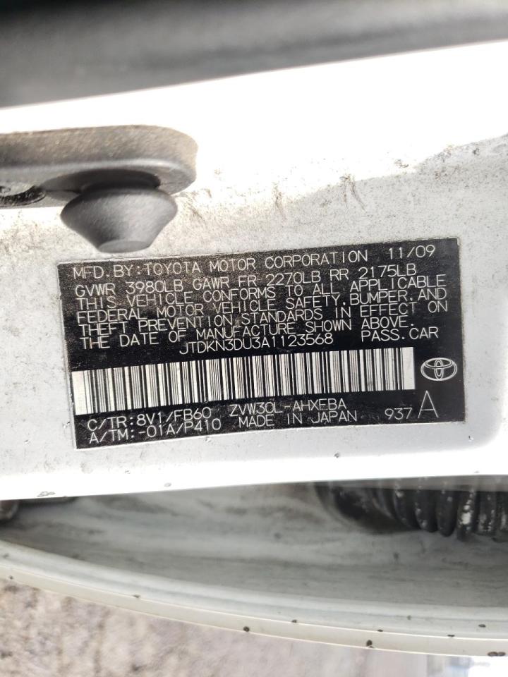 Photo 10 from auction – 2010 TOYOTA PRIUS with VIN JTDKN3DU3A1123568