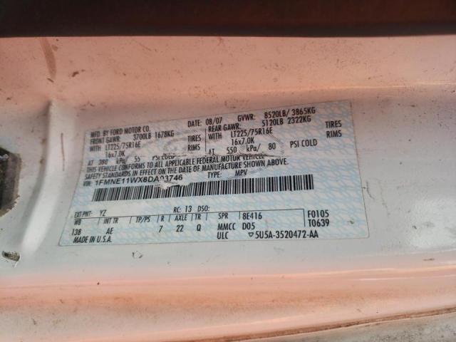 Photo 10 from auction – 2008 FORD ECONOLINE with VIN 1FMNE11WX8DA03746
