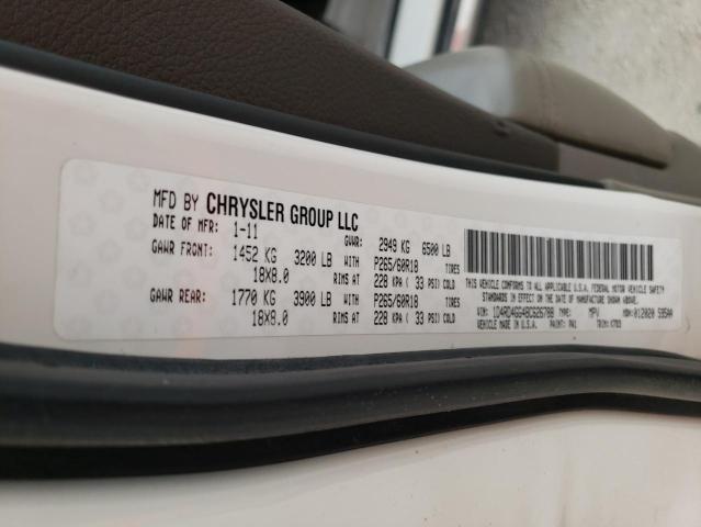 Photo 10 from auction – 2011 DODGE DURANGO CR with VIN 1D4RD4GG4BC626788