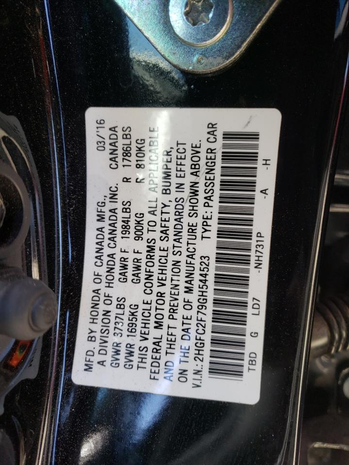 Photo 10 from auction – 2016 HONDA CIVIC EX with VIN 2HGFC2F79GH544523