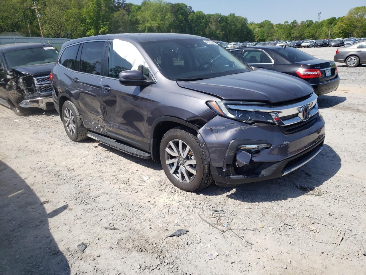 HONDA PILOT EXL 2021 with VIN 5FNYF6H58MB083754 - Photo from auction