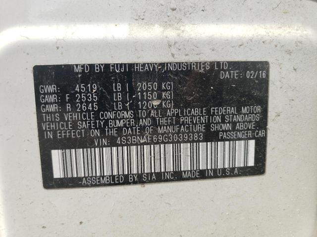 Photo 10 from auction – 2016 SUBARU LEGACY 2.5 with VIN 4S3BNAF69G3039383