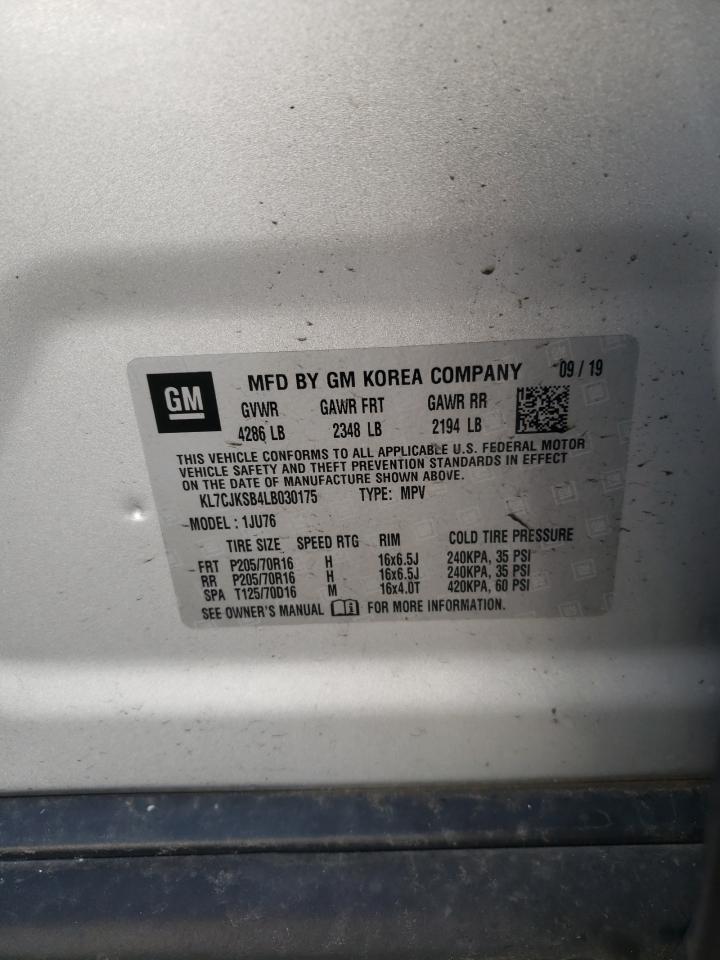 Photo 10 from auction – 2020 CHEVROLET TRAX LS with VIN KL7CJKSB4LB030175