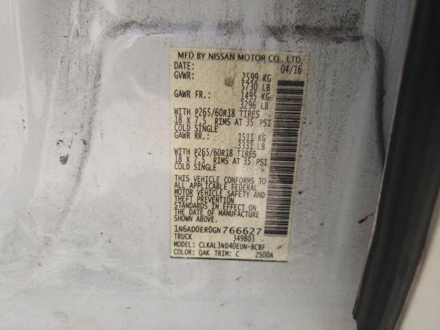 Photo 10 from auction – 2016 NISSAN FRONTIER S with VIN 1N6AD0ER0GN766627