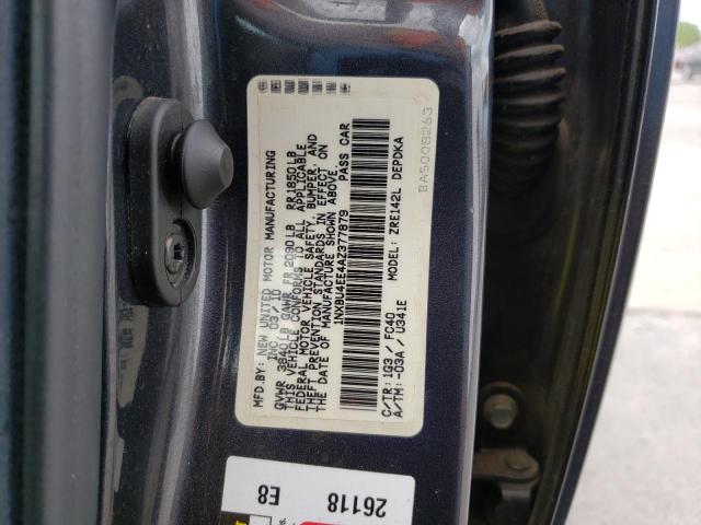 Photo 10 from auction – 2010 TOYOTA COROLLA BA with VIN 1NXBU4EE4AZ377879