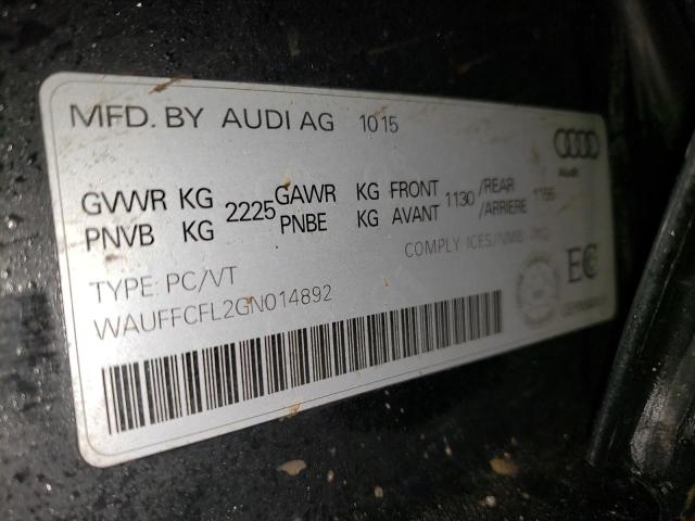 Photo 10 from auction – 2016 AUDI A4 PROGRES with VIN WAUFFCFL2GN014892
