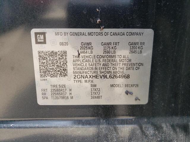 Photo 10 from auction – 2020 CHEVROLET EQUINOX LS with VIN 2GNAXHEV9L6264968