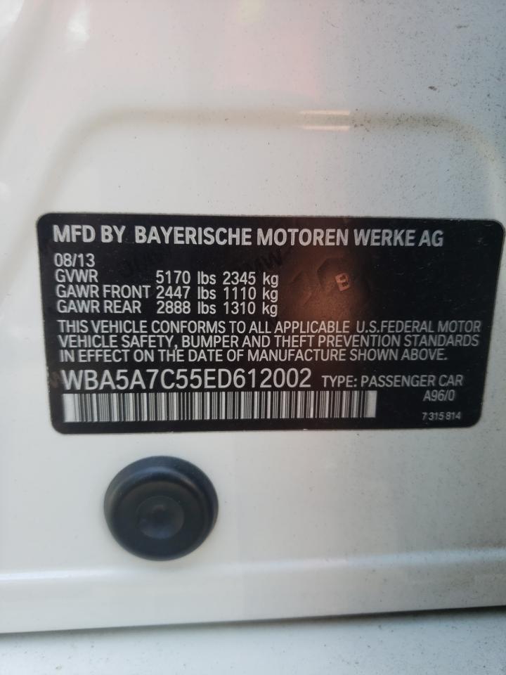 Photo 10 from auction – 2014 BMW 528 XI with VIN WBA5A7C55ED612002