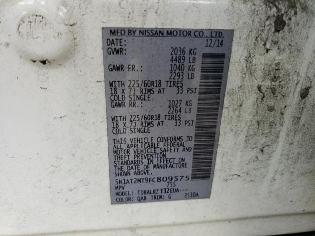 Photo 10 from auction – 2015 NISSAN ROGUE S with VIN 5N1AT2MT9FC809575