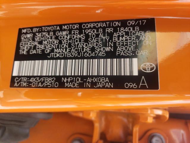 Photo 10 from auction – 2018 TOYOTA PRIUS C with VIN JTDKDTB39J1604745