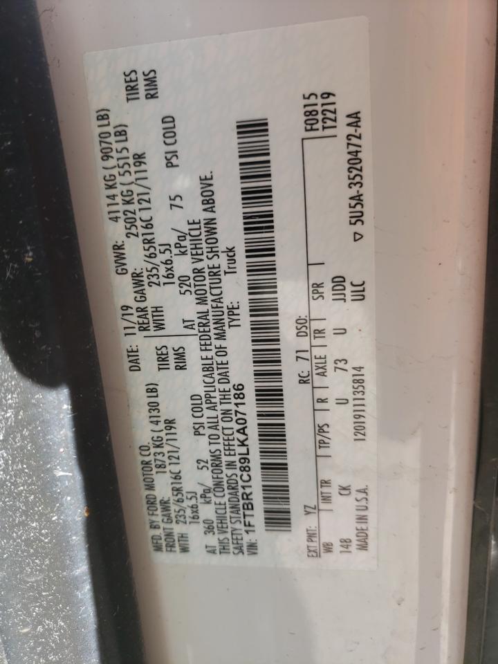 Photo 10 from auction – 2020 FORD TRANSIT T- with VIN 1FTBR1C89LKA07186
