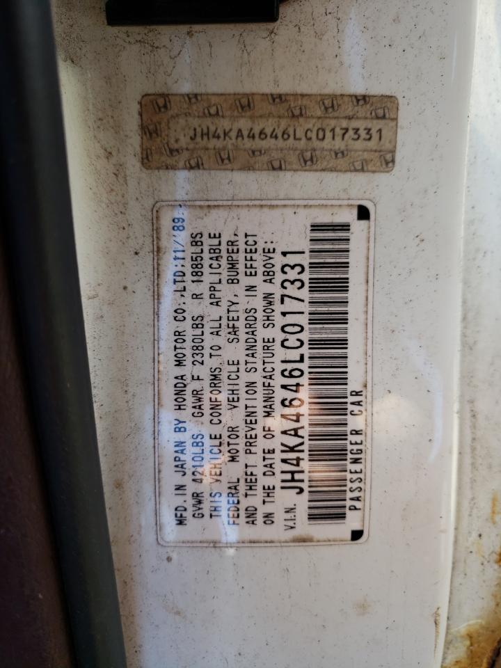 Photo 10 from auction – 1990 ACURA LEGEND with VIN JH4KA4646LC017331