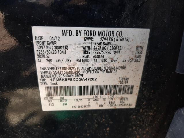 Photo 10 from auction – 2013 FORD EXPLORER L with VIN 1FM5K8F8XDGA47282