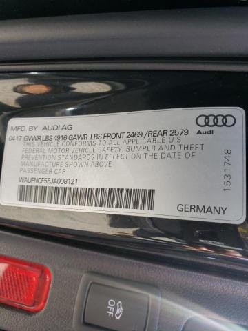 Photo 10 from auction – 2018 AUDI A5 PRESTIG with VIN WAUFNCF55JA008121