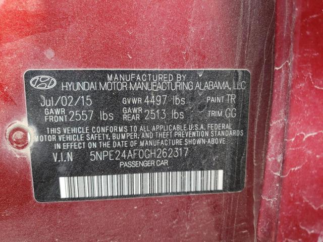 Photo 10 from auction – 2016 HYUNDAI SONATA SE with VIN 5NPE24AF0GH262317