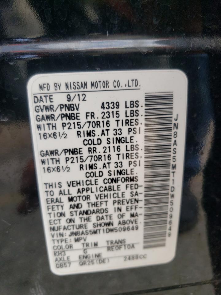 Photo 10 from auction – 2013 NISSAN ROGUE S with VIN JN8AS5MT1DW509649