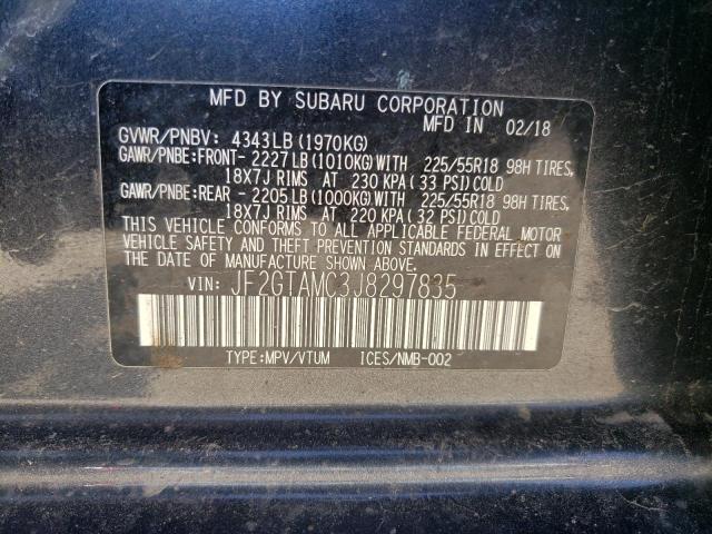 Photo 10 from auction – 2018 SUBARU CROSSTREK with VIN JF2GTAMC3J8297835