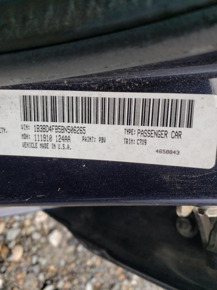 Photo 10 from auction – 2011 DODGE AVENGER EX with VIN 1B3BD4FB5BN506265