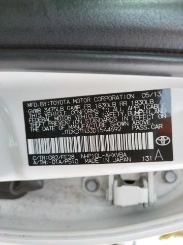 Photo 10 from auction – 2013 TOYOTA PRIUS C with VIN JTDKDTB33D1544692