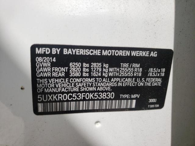 Photo 10 from auction – 2015 BMW X5 XDRIVE3 with VIN 5UXKR0C53F0K53830