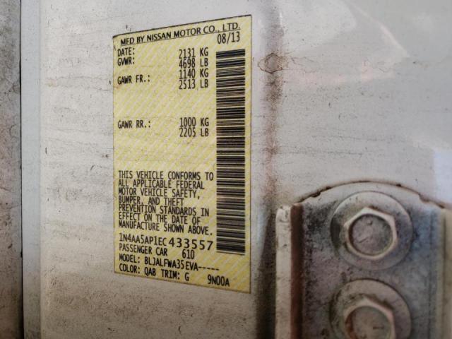 Photo 10 from auction – 2014 NISSAN MAXIMA S with VIN 1N4AA5AP1EC433557