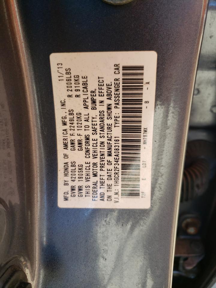 Photo 10 from auction – 2014 HONDA ACCORD LX with VIN 1HGCR2F34EA083161