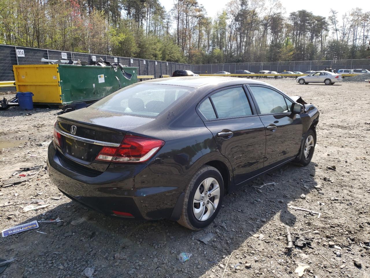 Photo 4 from auction – 2013 HONDA CIVIC LX with VIN 19XFB2F50DE071361