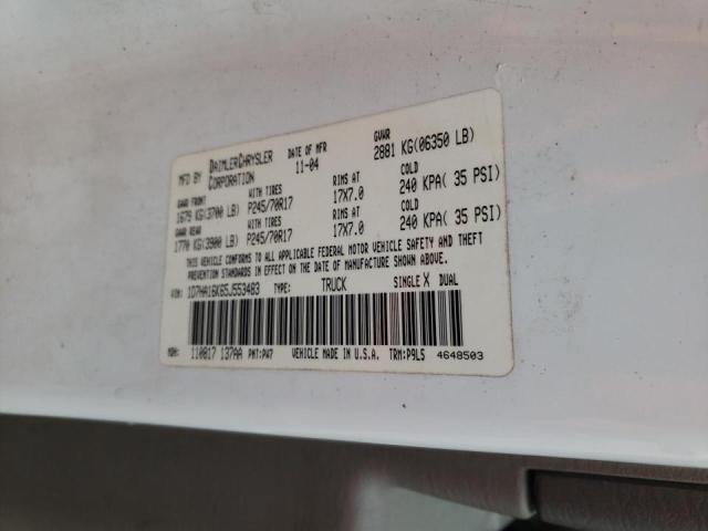 Photo 10 from auction – 2005 DODGE RAM 1500 S with VIN 1D7HA16K65J553483
