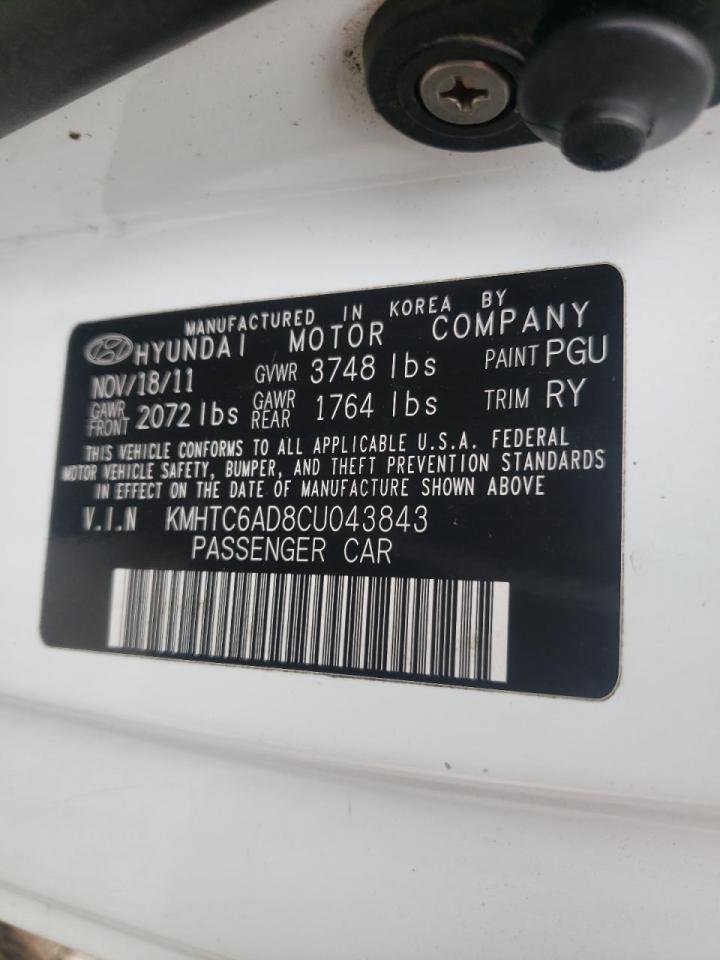 Photo 10 from auction – 2012 HYUNDAI VELOSTER with VIN KMHTC6AD8CU043843