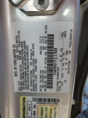 Photo 10 from auction – 2015 FORD FUSION SE with VIN 1FA6P0H71F5117868