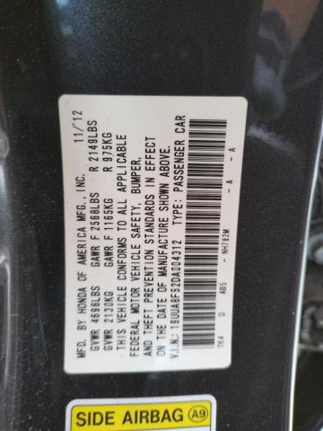 Photo 10 from auction – 2013 ACURA TL TECH with VIN 19UUA8F52DA004312