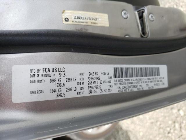 Photo 10 from auction – 2015 JEEP COMPASS SP with VIN 1C4NJCBA4FD386367